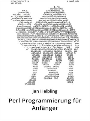 cover image of Perl Programmierung für Anfänger